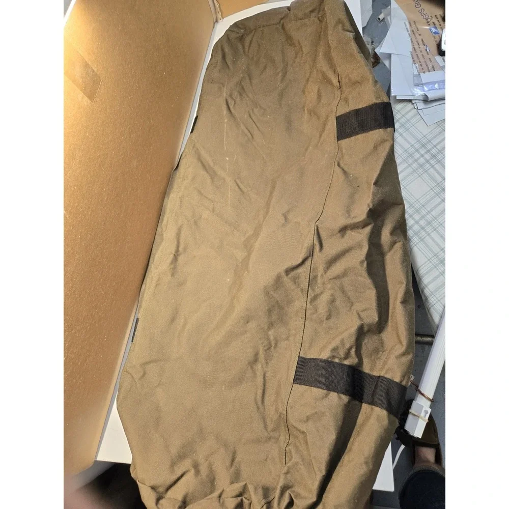 Vtg Totes Sport Duffle Bag XL Green Canvas 40x16x14